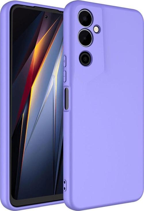 Tecno Pova Neo 2 ile Uyumlu Kılıf Kadife Iç Yüzey Silikon Z-Mara Lansman Vieri Kılıf Lila