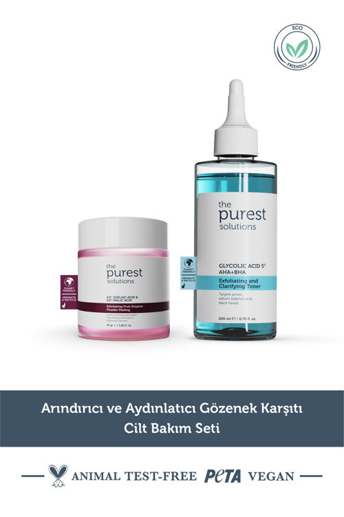 Arındırıcı Ve Aydınlatıcı Gözenek Karşıtı Cilt Bakım Seti