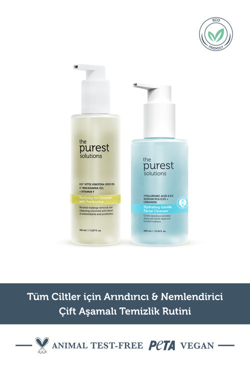 Tüm Cilt Tipleri İçin Arındırıcı&Nemlendirici Çift Aşamalı Temizlik Rutini