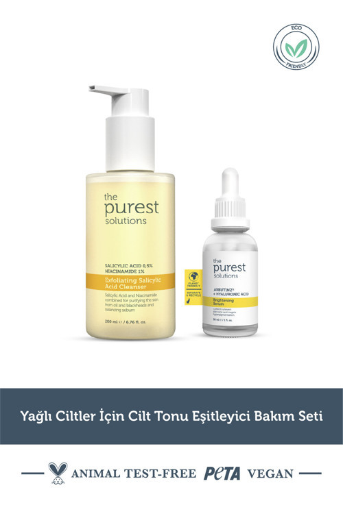 Yağlı Ciltler Için Cilt Tonu Eşitleyici Bakım Seti