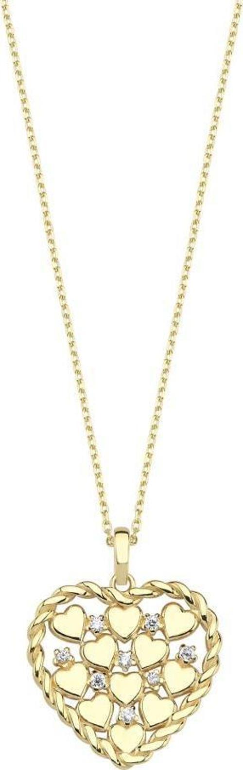 14 Ayar Kalp Figürlü Altın Kolye