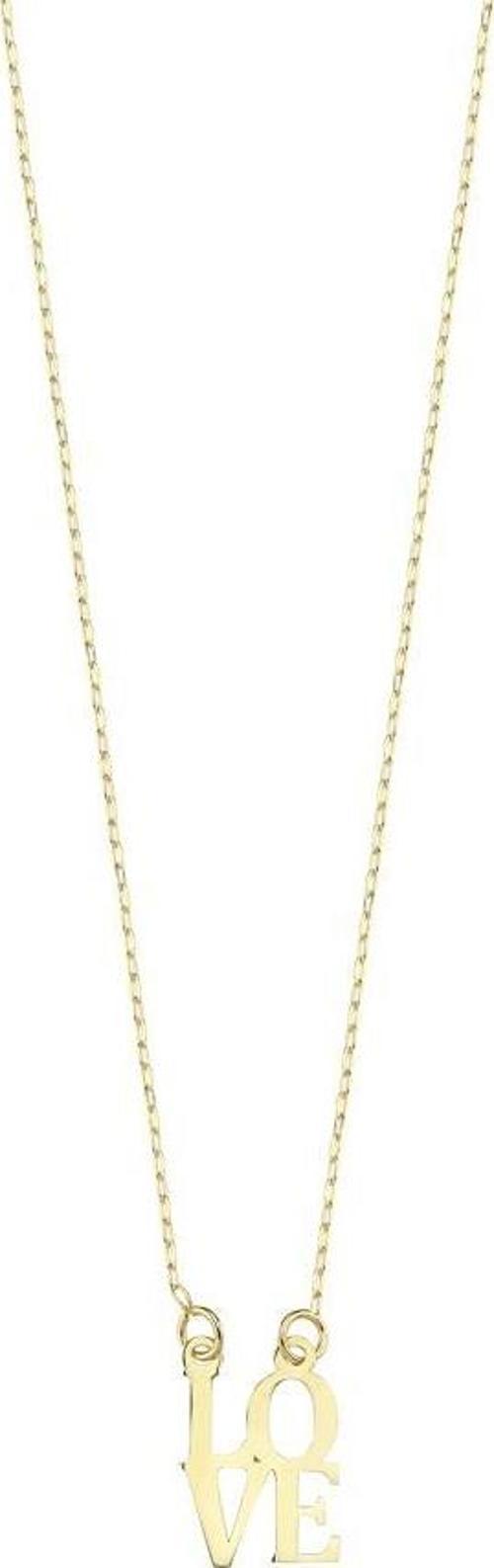 14 Ayar LOVE Tasarım Altın Kolye