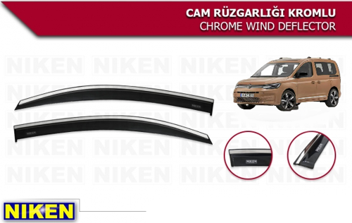 CONNECT 2 Lİ ARACA ÖZEL KROMLU CAM RÜZGARLIĞI NİKEN 2021 2022 2023 2024 2025