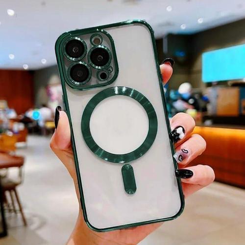 iPhone 15 Pro ile Uyumlu Kamera Korumalı Kılıf Magsafe ile uyumlu Silikon Kılıf