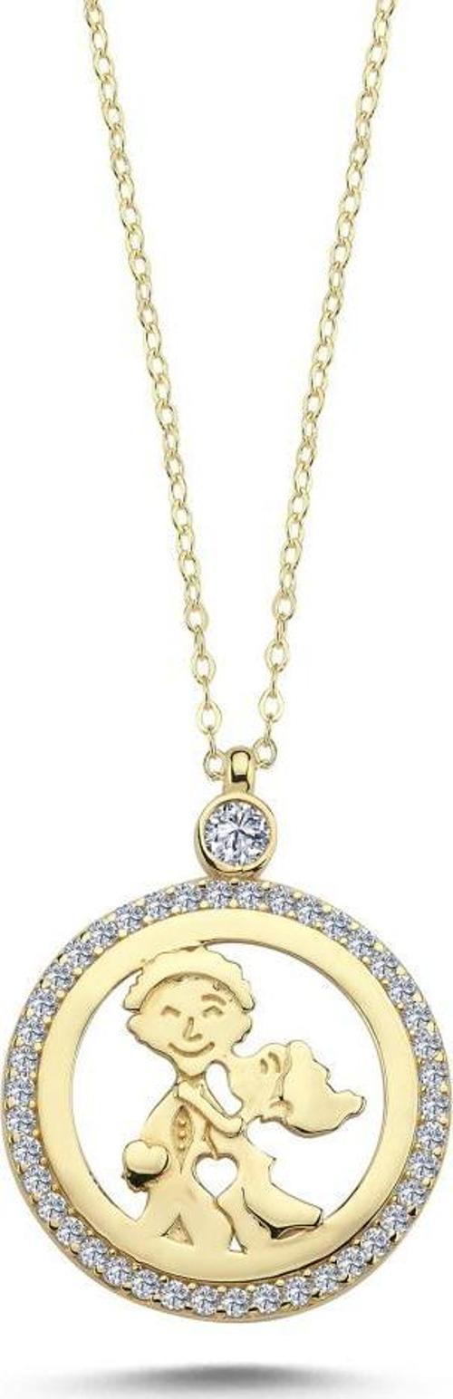 14 Ayar İki Aşık Altın Kolye