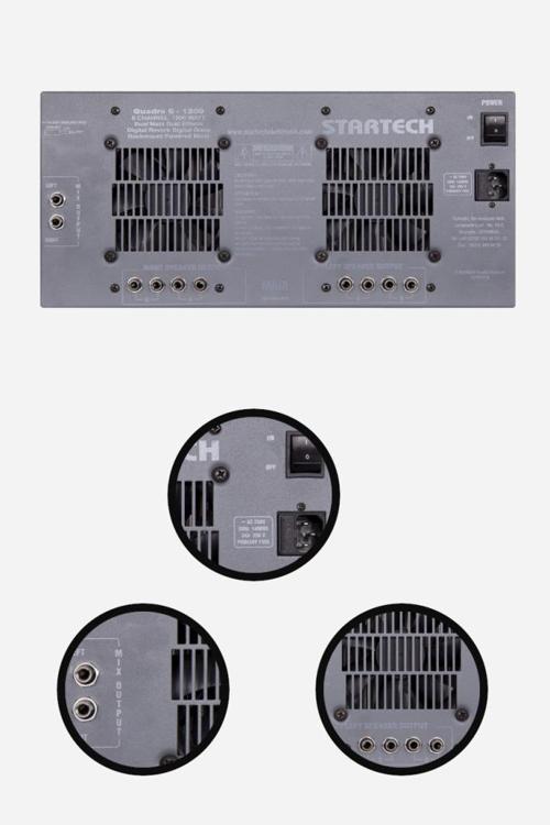 Quadro Q6-1200 USB 4x300W 4 Çıkışlı Power Mixer Anfi