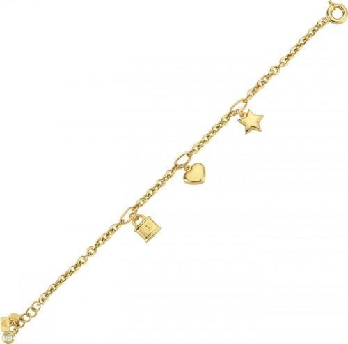 14 Ayar Çok Figürlü Altın Bileklik