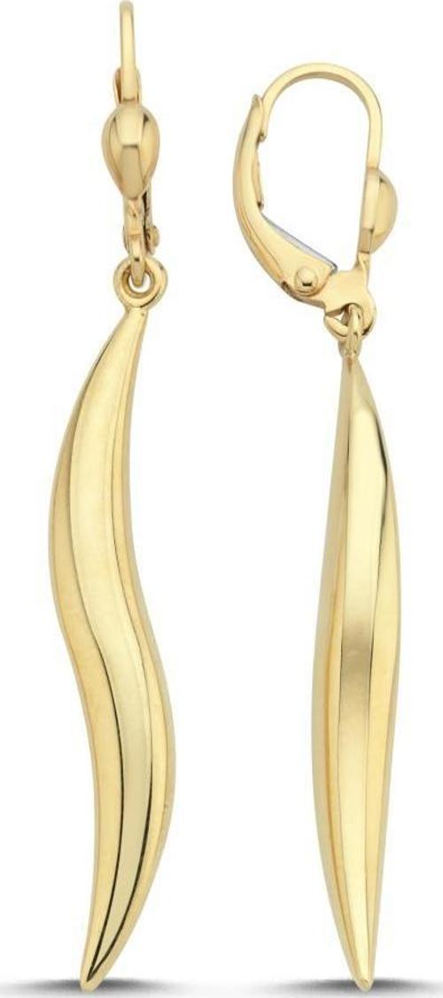 14 Ayar Curled Altın Küpe