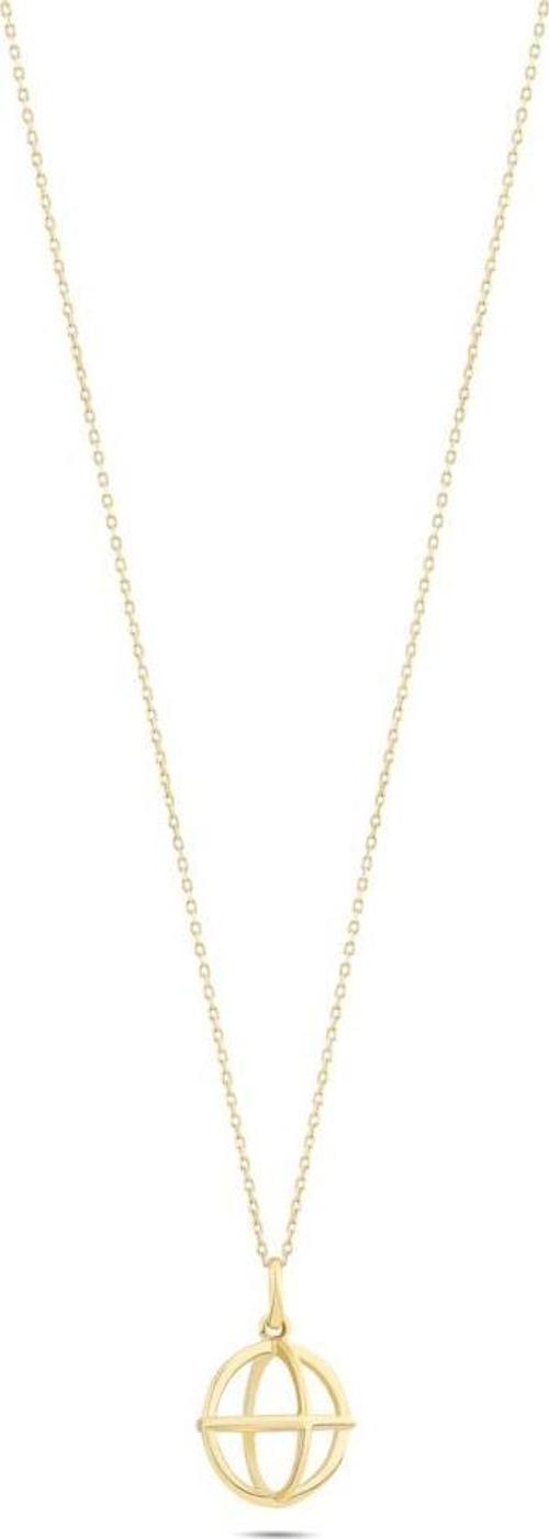 14 Ayar Küre Tasarım Altın Kolye