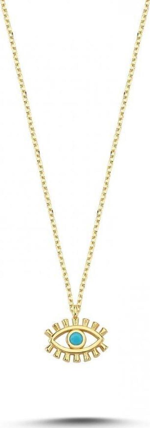 14 Ayar Göz Figürlü Altın Kolye