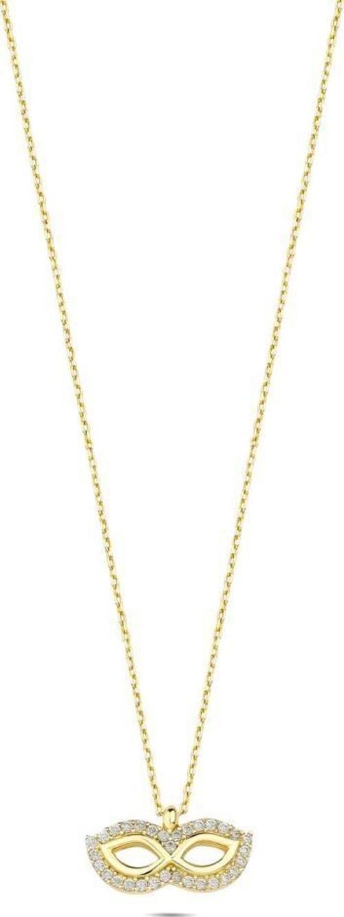 14 Ayar Party Eyes Tasarım Altın Kolye