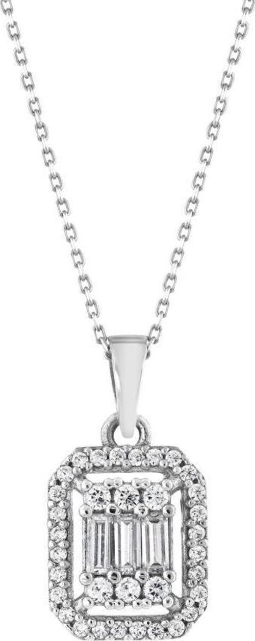 Beyaz Altın Baget Kolye