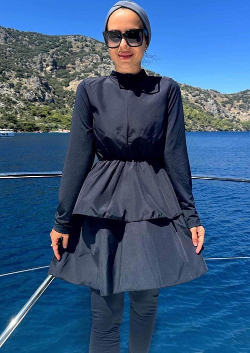 Prenses Tesettür Mayo - Lacivert