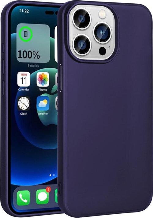 iPhone 15 Pro Max ile uyumlu Kılıf Soft ve pürüzsüz Premier Silikon Kapak Lacivert