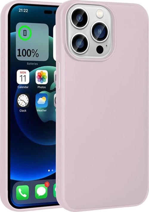 iPhone 15 Pro Max ile uyumlu Kılıf Soft ve pürüzsüz Premier Silikon Kapak Rose Gold