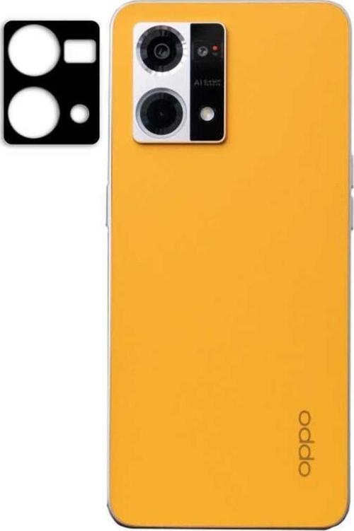 Oppo Reno 7 4g Ile Uyumlu 3d Toz Ve Kirden Koruyan Curve Kamera Camı Siyah