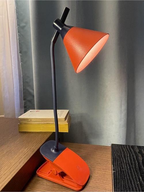 Klipsli Dokunmatik Ayarlanabili Led Işık Masa Lambası 40cm Kırmızı