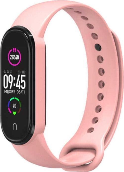 Pembe Xiaomi Mi Band 6 Uyumlu Termoplastik Kordon No-12