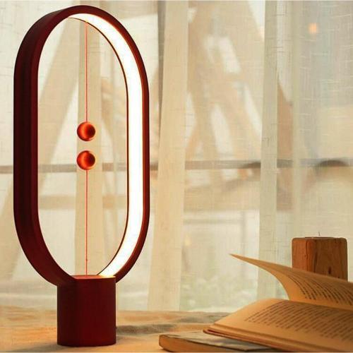 Led Balance Manyetik Sihirli Toplar Dekoratif Masa Ve Yatak Odası Lambası Kırmızı