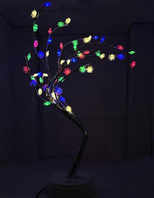 Led Lamba Bonsai Tasarım Mini Ağaç 2 Fonksiyon Bükülebilir kolay Dallar Dokunmatik LED Ağaç -M60LM-