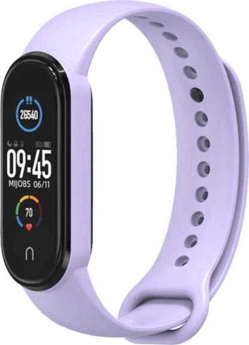 Lila Xiaomi Mi Band 6 Uyumlu Termoplastik Kordon No-11