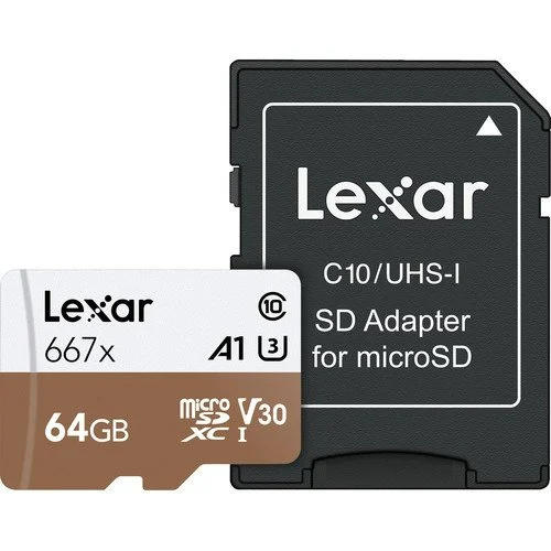 64GB 667x MİCRO SD HAFIZA KARTI UHS-1 C10 U3 V30 A1 4K (100MB/s)