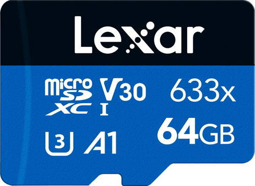 64 GB 633x microSDUHS-I up to 100MB/s read 20MB/s write (Adaptörsüz)