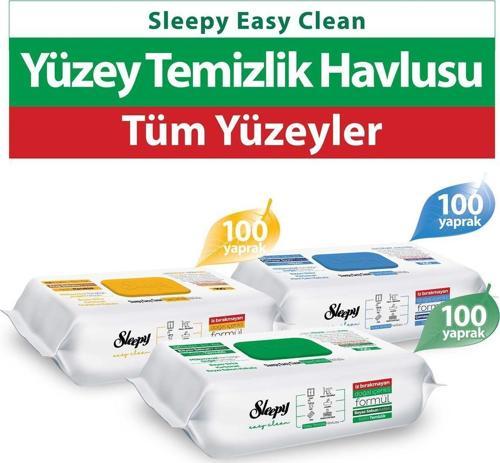 Easy Clean Beyaz Sabun Katkılı+Çamaşır Suyu Katkılı+Arap Sabunu Katkılı 3X100 (300 Yaprak)