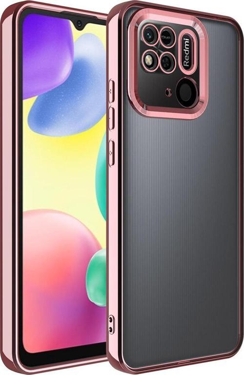 Redmi Note 11s Ile Uyumlu Kılıf Kamera Korumalı Logo Gösteren Colored Z-omega Kapak Rosegold