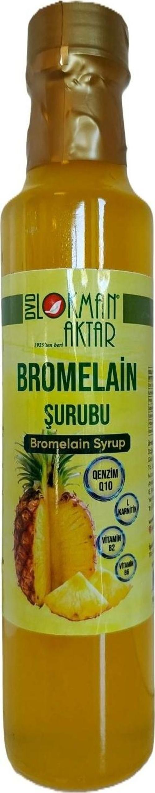 Bromelain Şurubu, Katkısız, Doğal, 250ml 1 Adet, DVD Lokman Aktar