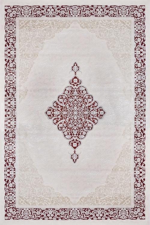 Bordo Klasik Etnik Modern Desenli Pamuk Makinada Yıkanabilir Hav Toz Vermez Leke Tutmayan Kaymaz Taban Dijital Makine Baskı Salon Yolluk Mutfak Halı