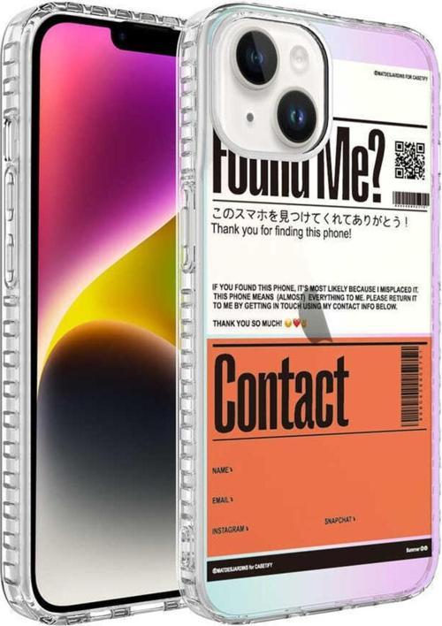 Iphone 14 Plus Ile Uyumlu Kılıf Desenli Airbag Kenarlı Renkli Desenli Contact Silikon