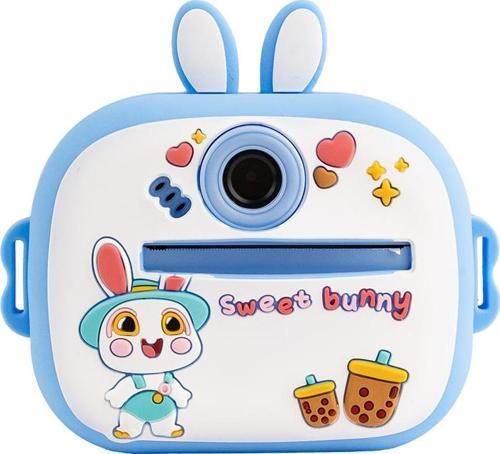Q7 Taşınabilir Fotoğraf Yazıcı ve Kamera BUNNY MAVİ