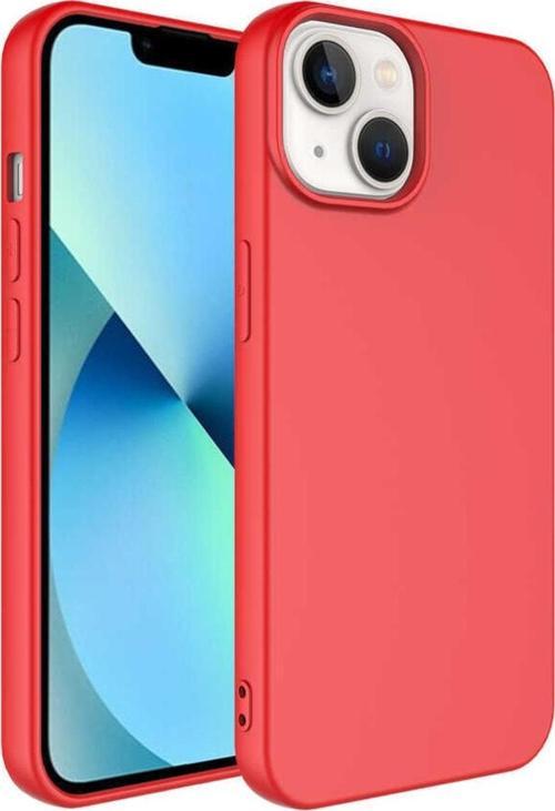 Iphone 14 Plus Ile Uyumlu Kılıf Kadife Iç Yüzey Silikon Vieri Kılıf Kırmızı