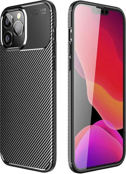 Iphone 14 Plus Ile Uyumlu Kılıf Karbon Delüx Tpu Silikon Siyah