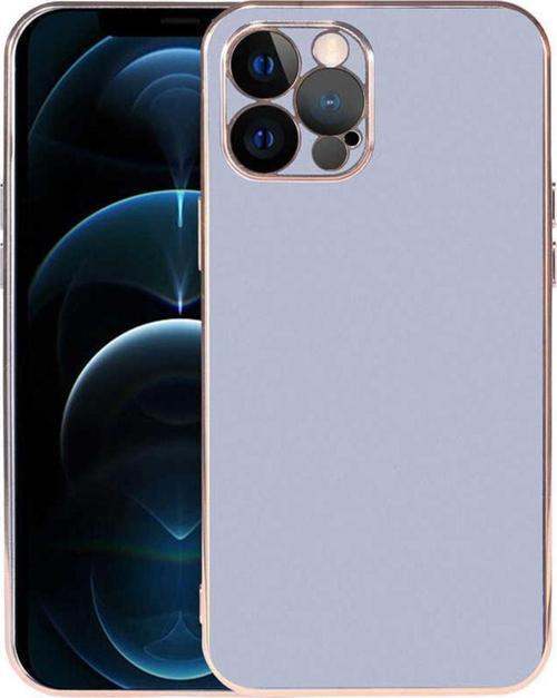 Iphone 12 Pro Ile Uyumlu Kılıf Kamera Korumalı Parlak Renk Tasarımlı Emollient Kılıf Mavi Açık