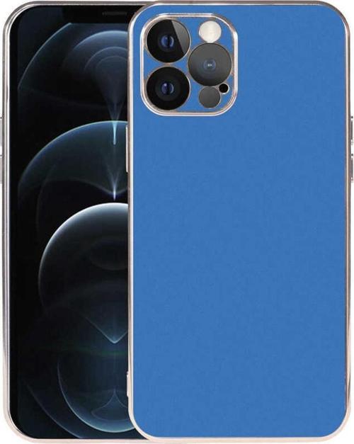 Iphone 12 Pro Ile Uyumlu Kılıf Kamera Korumalı Parlak Renk Tasarımlı Emollient Kılıf Saks Mavisi