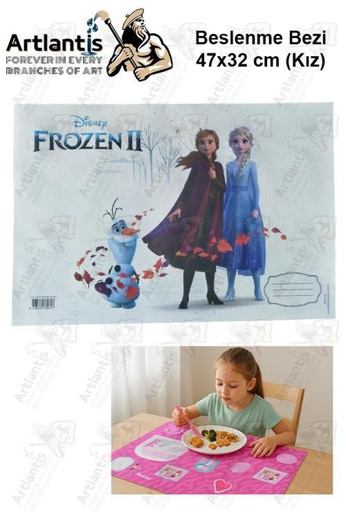 Beslenme Bezi Kız Modeli Yıkanabilir 32x47 cm 1 Adet Beslenme Örtüsü Okul Öncesi Kreş Anasınıfı İlkokul İçin İdeal