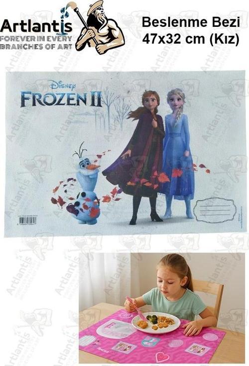 Beslenme Bezi Kız Modeli Yıkanabilir 32x47 cm 1 Adet Beslenme Örtüsü Okul Öncesi Kreş Anasınıfı İlkokul İçin İdeal