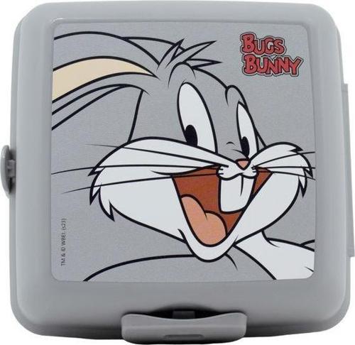 Beslenme Kutusu 4 Bölmeli Bugs Bunny Gri Renk 1 Adet Yemek Saklama Kabı Beslenme Çantası