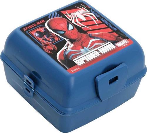 Beslenme Kutusu 4 Bölmeli Örümcek Adam Lacivert Renk Erkek Figürlü 1 Adet Yemek Saklama Kabı Beslenme Çantası