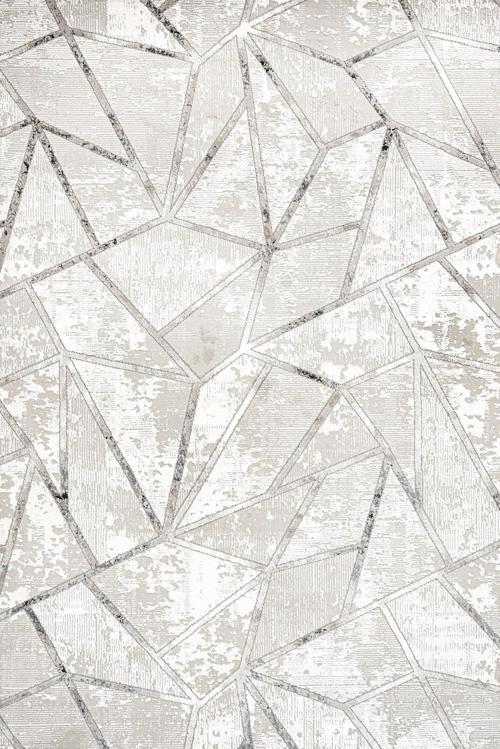 Gri Geometrik Etnik Modern Desenli Pamuk Makinada Yıkanabilir Hav Toz Vermez Leke Tutmayan Kaymaz Taban Dijital Makine Baskı Salon Yolluk Mutfak Halı