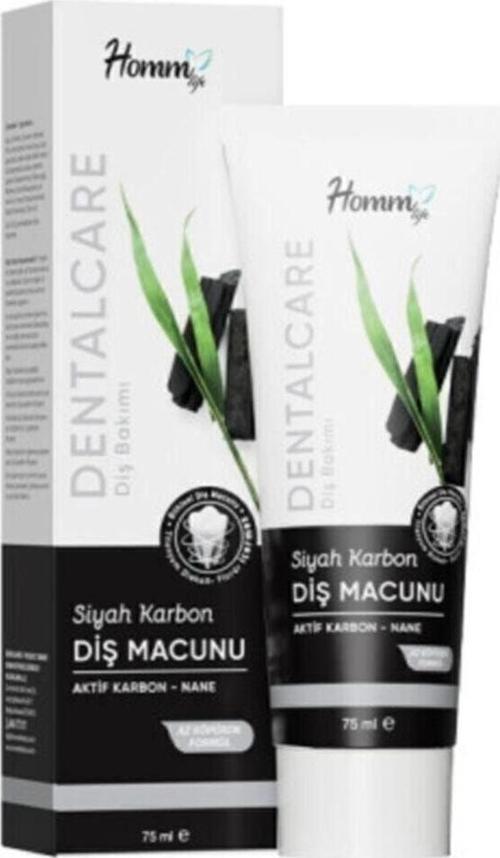 Homm Bitkisel Life Siyah Karbon Diş Macunu 75 Ml (Aktif Karbon Ve Nane Ilaveli)