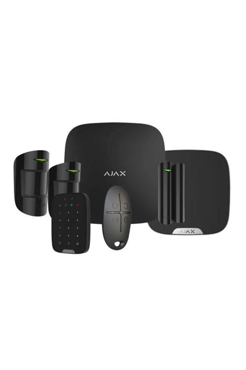 Hubkit Kablosuz Alarm Seti 2 Hareket Pır Dedektörü Keypad Dış Sirenli Siyah