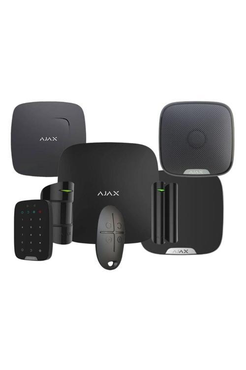 Hub Kit Kablosuz Alarm Seti Duman Isı Co Dedektörü Keypad İç Ve Dış Siren Dahil Siyah