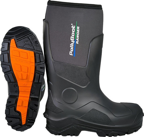Polly Boot Ranger Outdoor Çizme Poliüretan Neopren Avcı Balıkçı Çizmesi Siyah