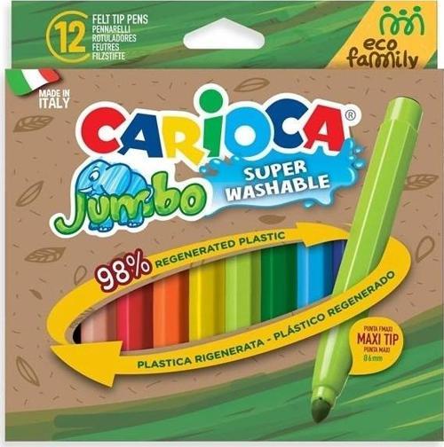 ECO FAMILY JUMBO SÜPER YIKANABİLİR KEÇELİ BOYA KALEMİ 12'Lİ