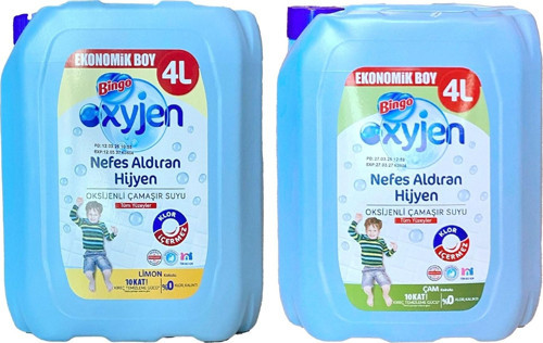 Oksijenli Çamaşır Suyu 4 lt Çam ve Limon 2 li