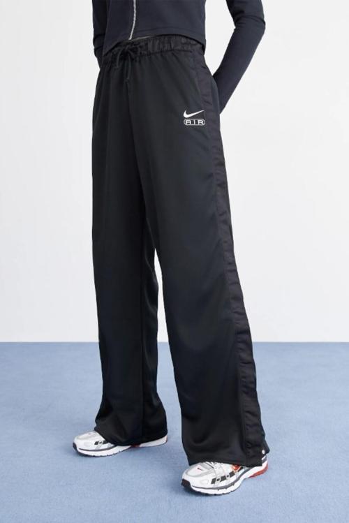 Air Fleece Kadın Siyah Eşofman Altı BOL KESİM