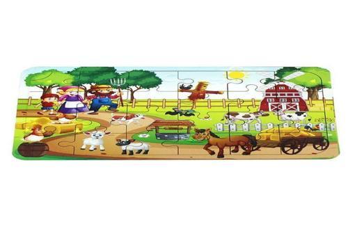 Ahşap Puzzle Çiftlik Temalı 24 Parça - T5006